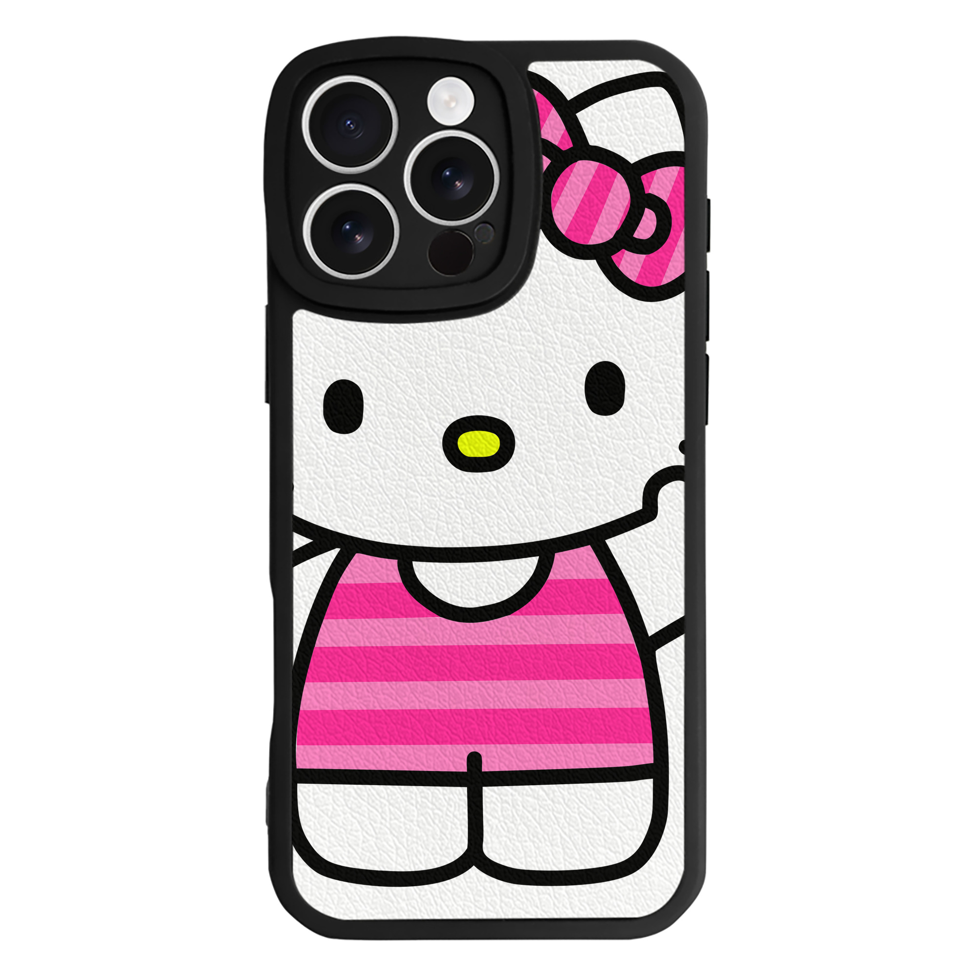 （画像用） Hello Kitty ハローキティ 【iPhone 16シリーズ対応】シリコンスマホケース（レザー調） 材質：シリコン